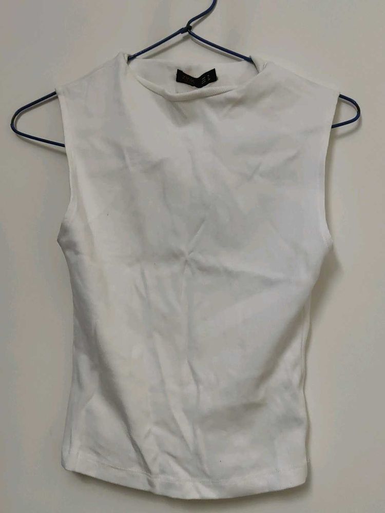Sleeveless White Top