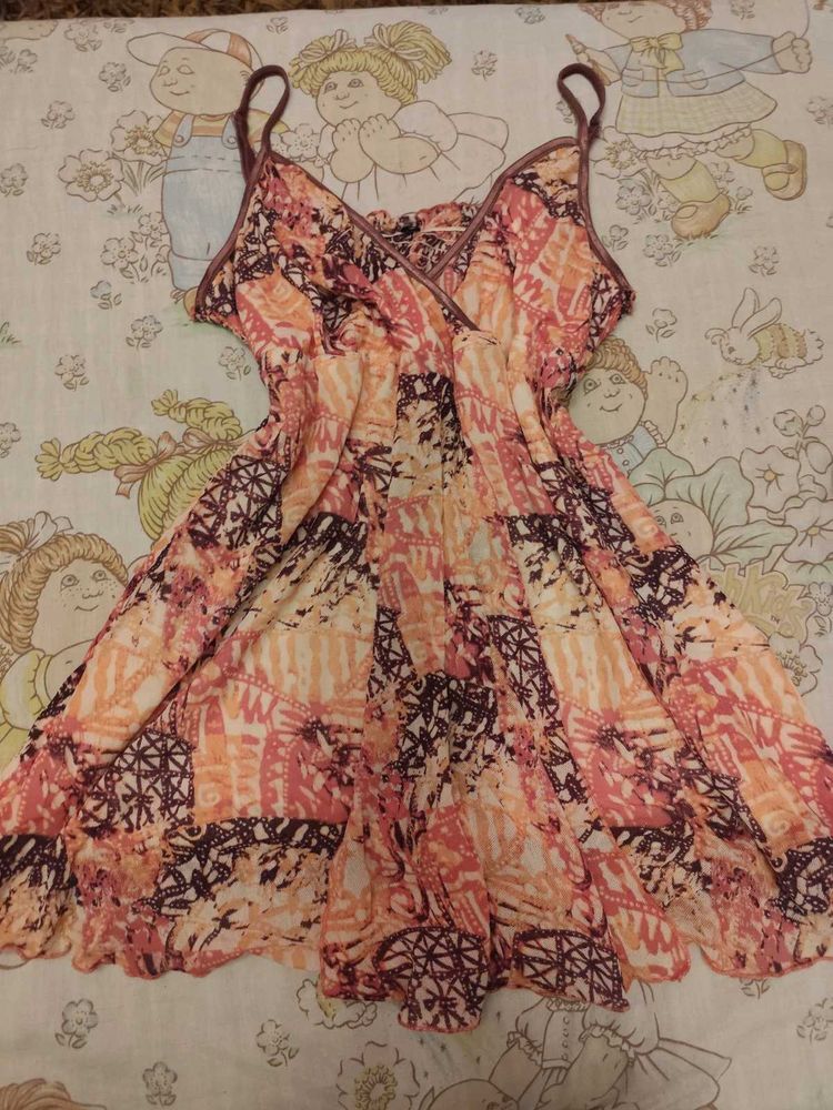 Boho Print Asymmetrical Detail Top