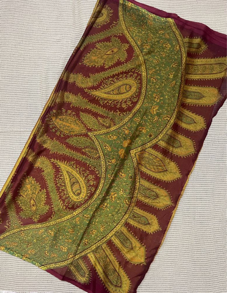 Mustard Printed Saree