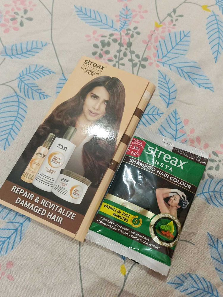 Streax Hair Color &amp; Repair Kit