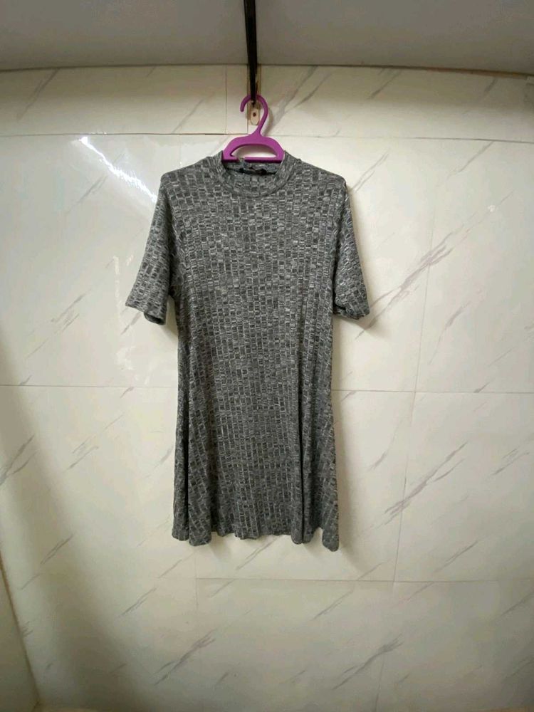 Grey Long Body Hugging Dress