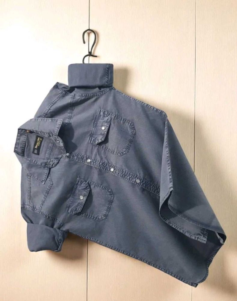 Men's Grey Denim Shirt