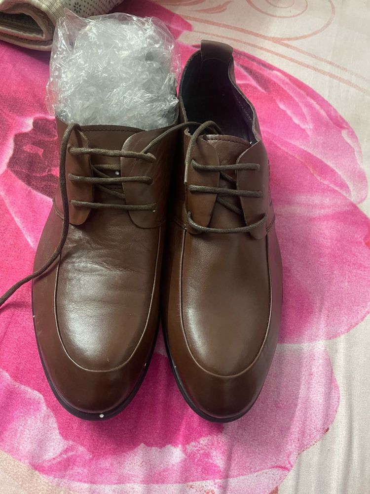 Men's Brown Leather Dress Shoes