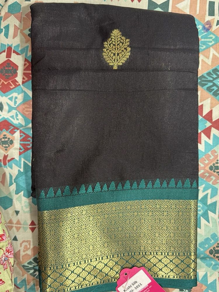 Elegant Black Kashi Silk Saree