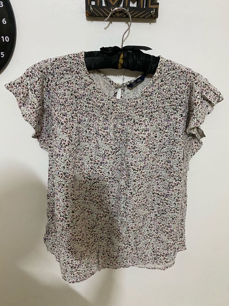 White Top with small flowers