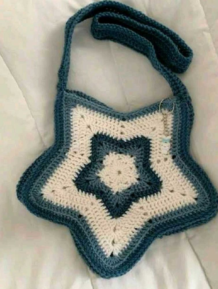 Handmade Crochet Star Bag