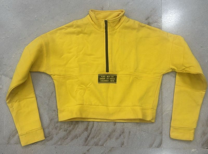 yellow zip sweatshirt