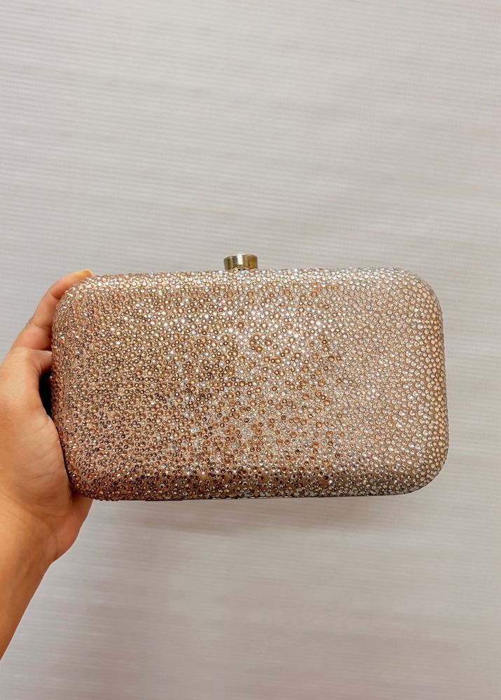 Sparkling Embellished Hand Clutch Bag