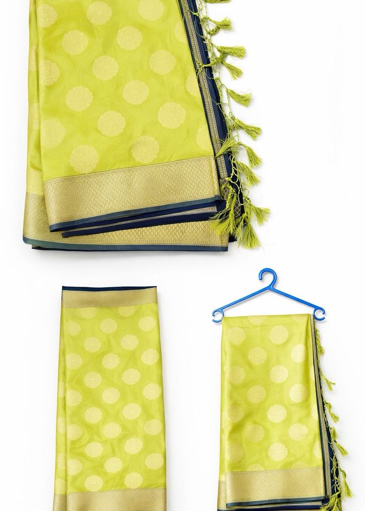 Offer-New Elegant Lime Green Polka Dot Dupatta