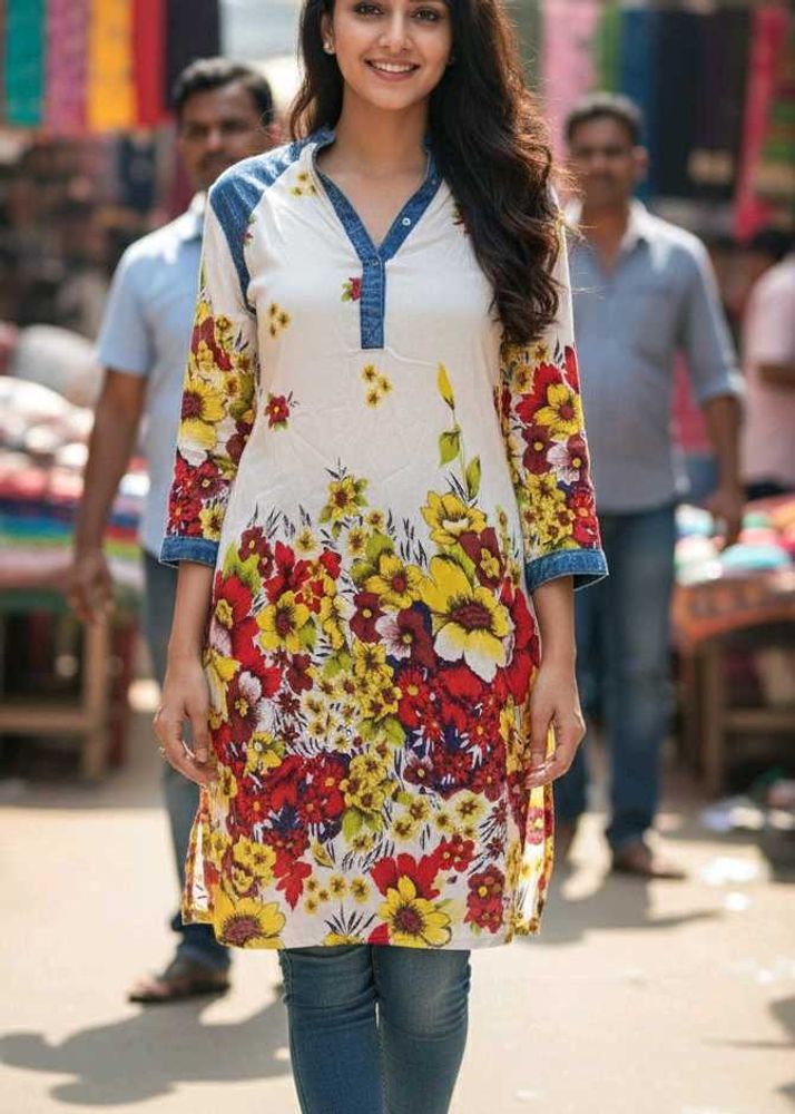 Floral Print Tunic Top