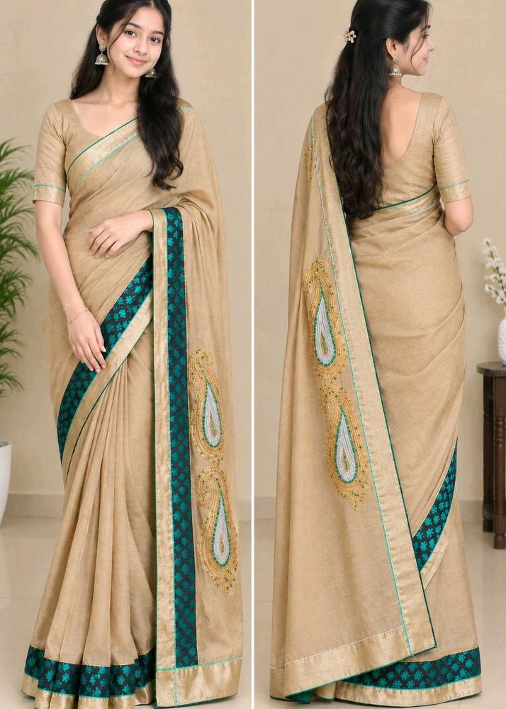 Elegant Saree with Embroidered Detail