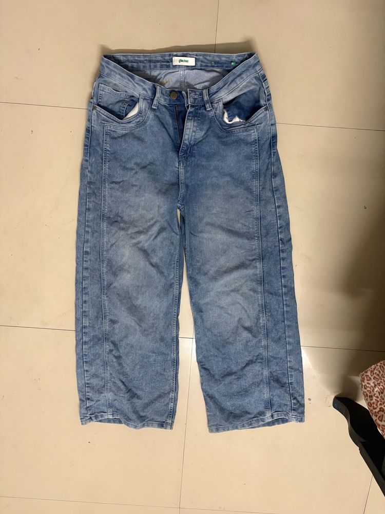 Light Wash Wide Leg Jeans