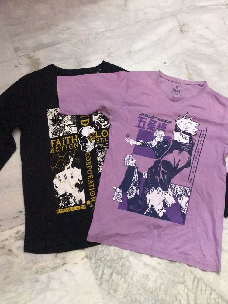 Anime Graphic Tees - 2 Pack