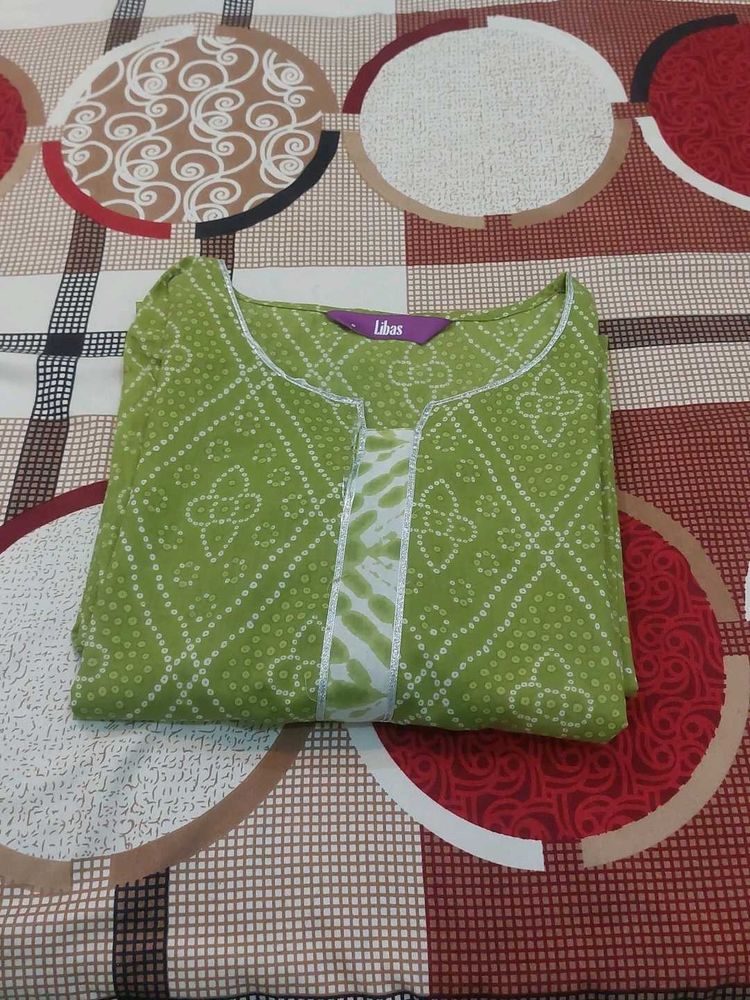 Libas Green Bandhani Style Kurta – Women