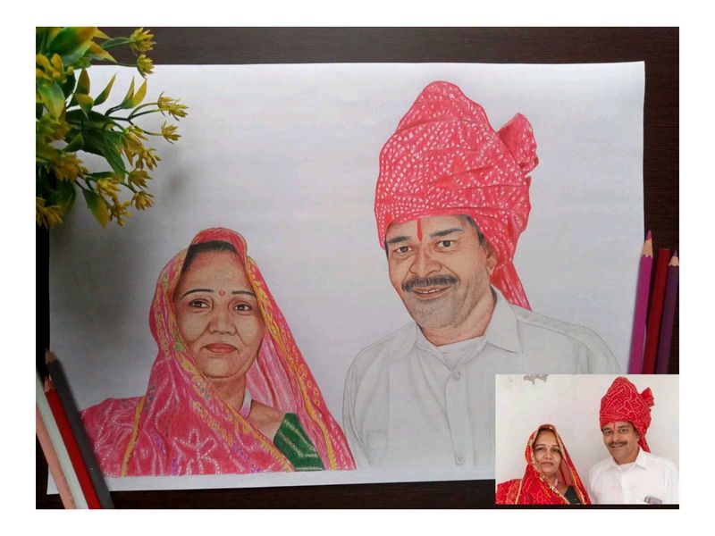 Custom Couple Portrait Drawing