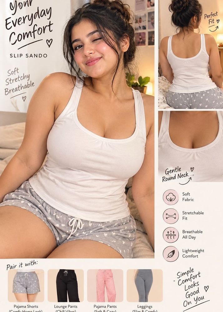 premium cotton sando slip