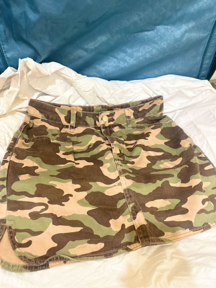 Camo Cargo Skirt