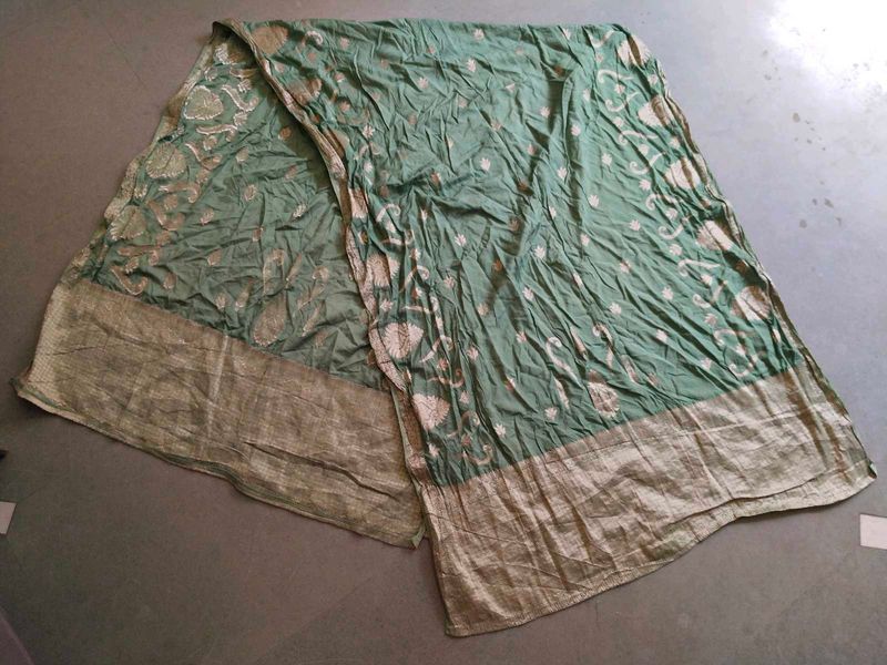 Elegant Green Silk duppta