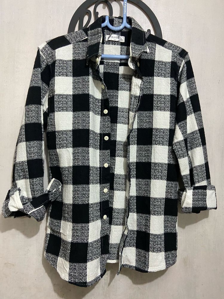 Classic Black &amp; White Checkered Shirt