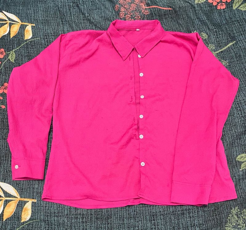 Pink Button-Up Shirt