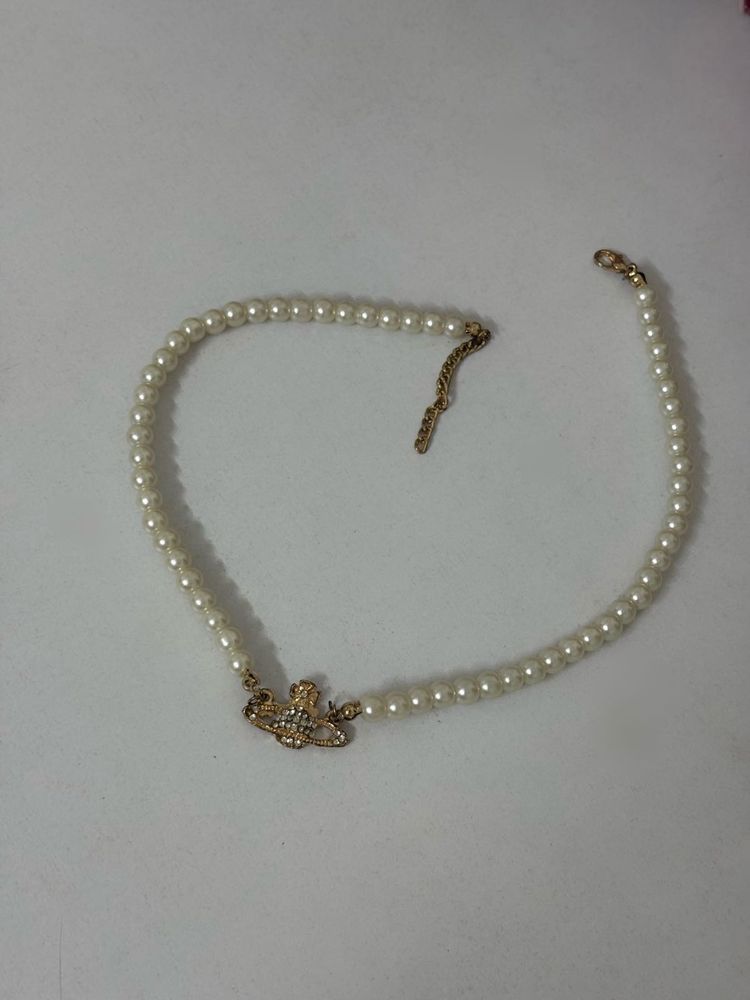 Pearl Necklace with Orb Pendant