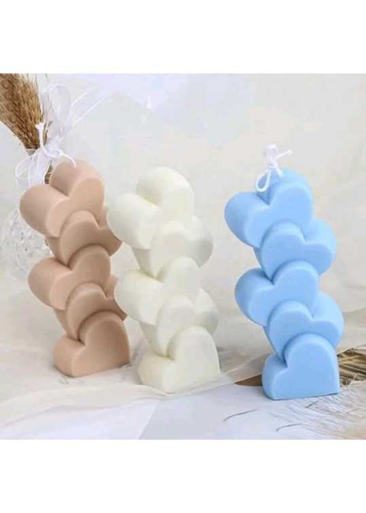 pillar Heart Candles 2 piece