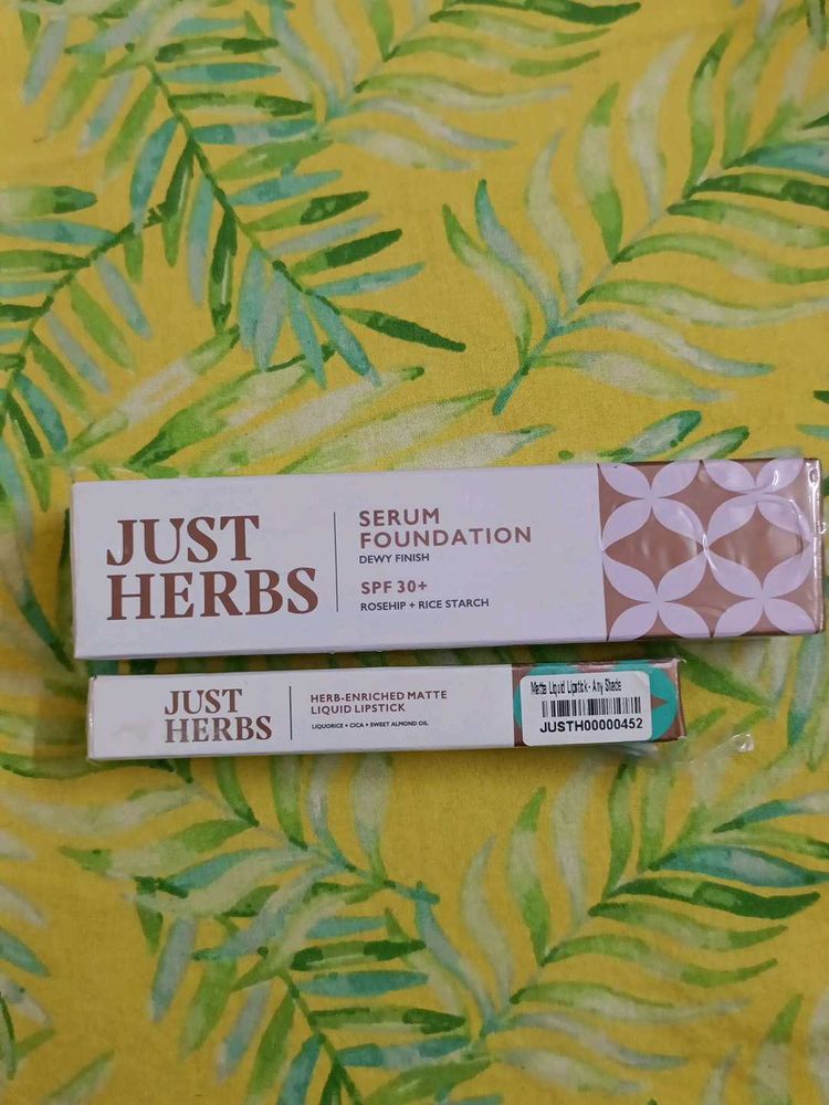 Just Herbs Foundation &amp; Lipstick Set