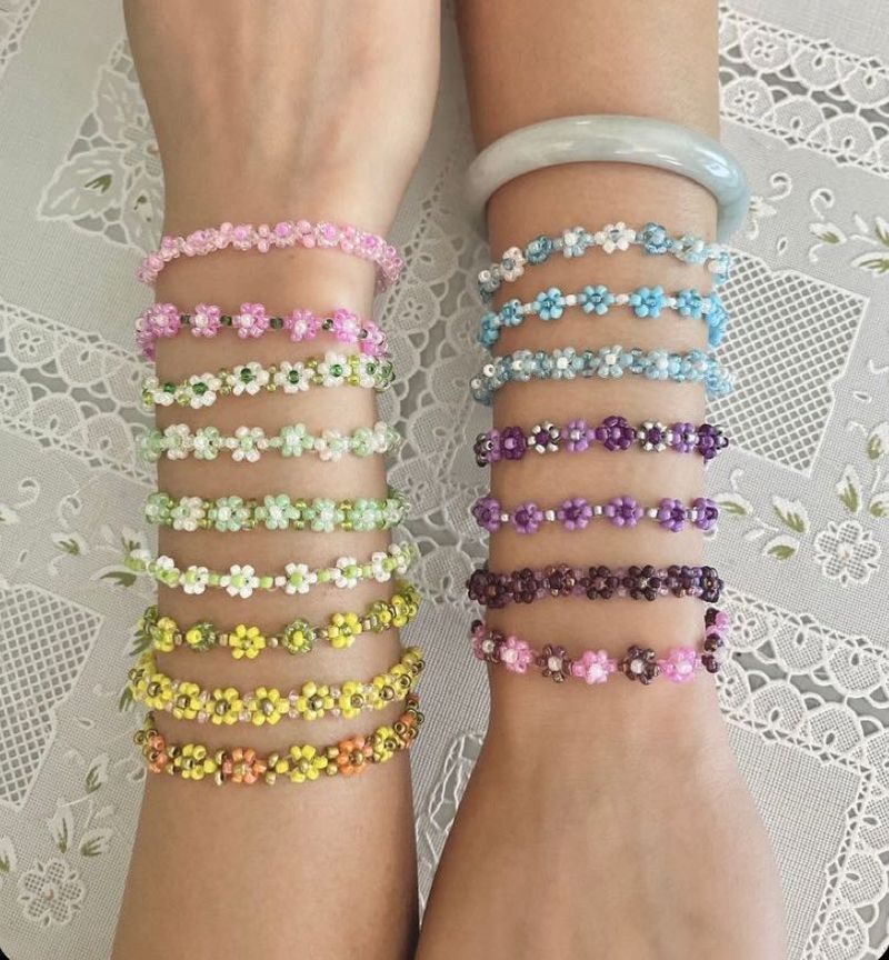 Flower Beaded Bracelets