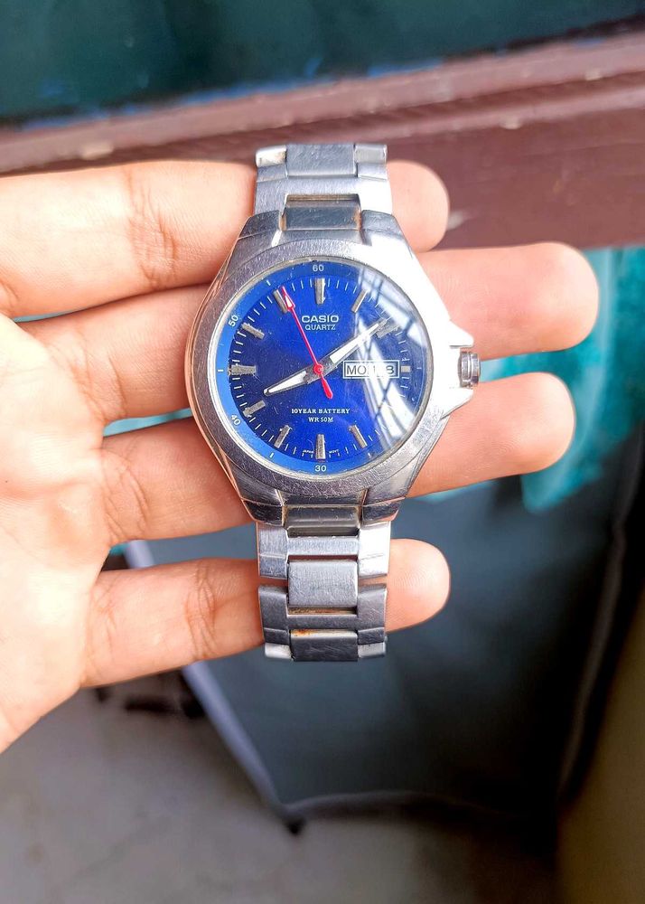 Casio Quartz Watch with Blue Dial