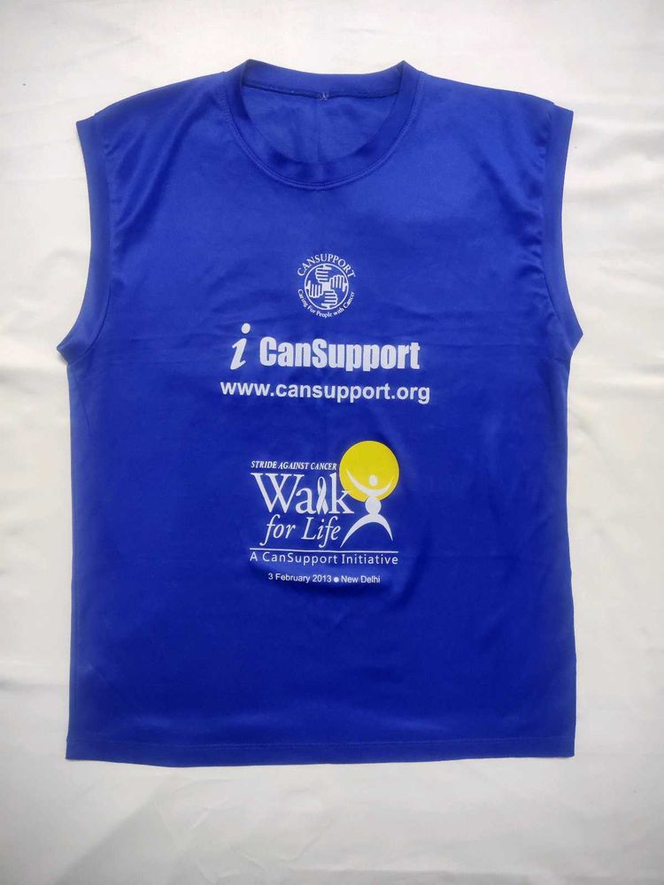 Blue Graphic T-shirt Vest