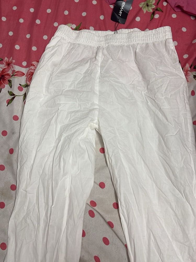 Women's White Palazzo Pants