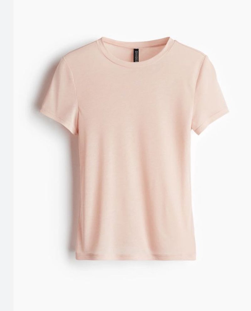 Pale Pink Crew Neck T-Shirt