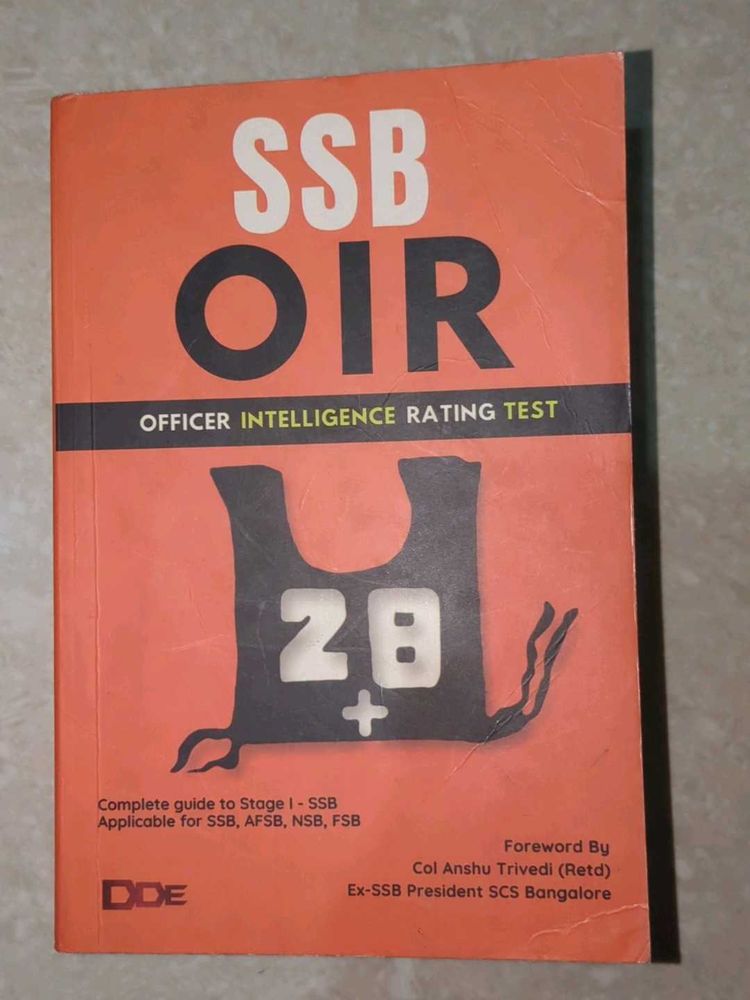 SSB OIR Officer Intelligence Rating Test Book