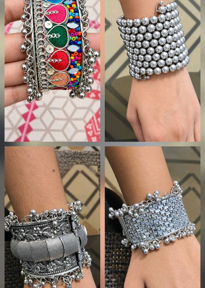 4 oxidised beautiful bracelets for this navratri