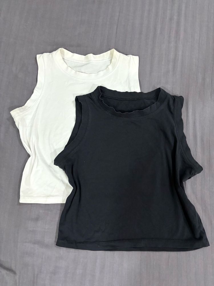 Black &amp; White Tank Tops