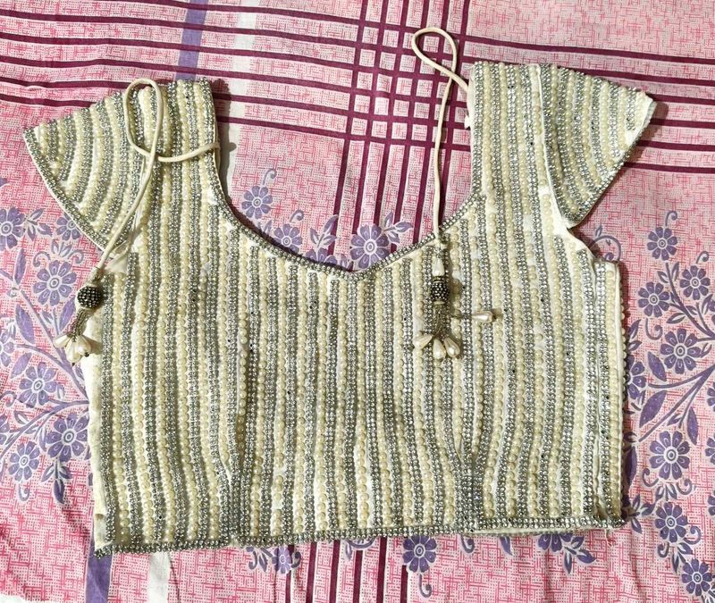 Embellished Striped Blouse