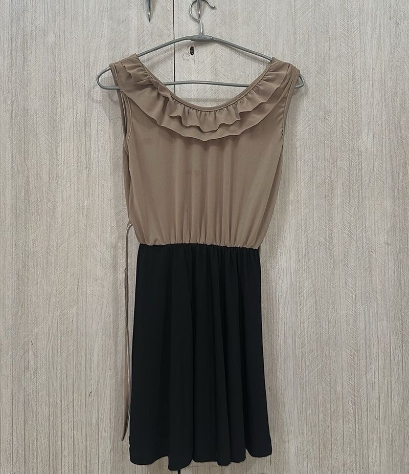 Casual Two-Tone Dress