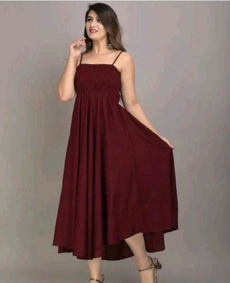 Maroon Spaghetti Strap Dress