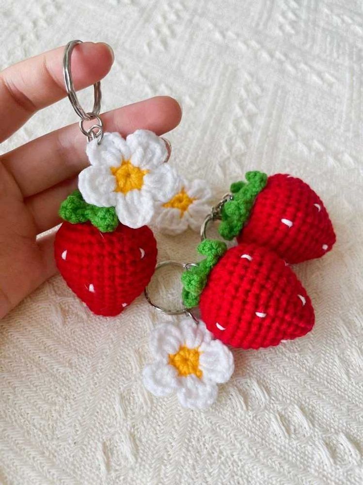 1 strawberry keychain for 99 rupees only 🍓