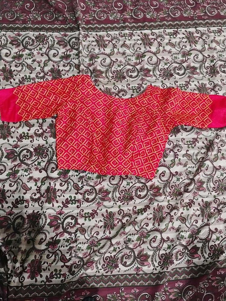 Vibrant Red Ethnic Blouse