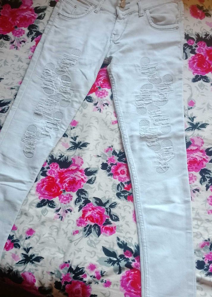 Light Wash Ripped Jeans last price