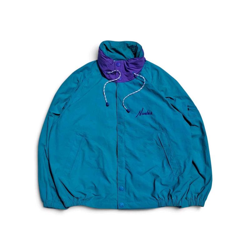 Nautica Teal &amp; Purple Windbreaker Jacket