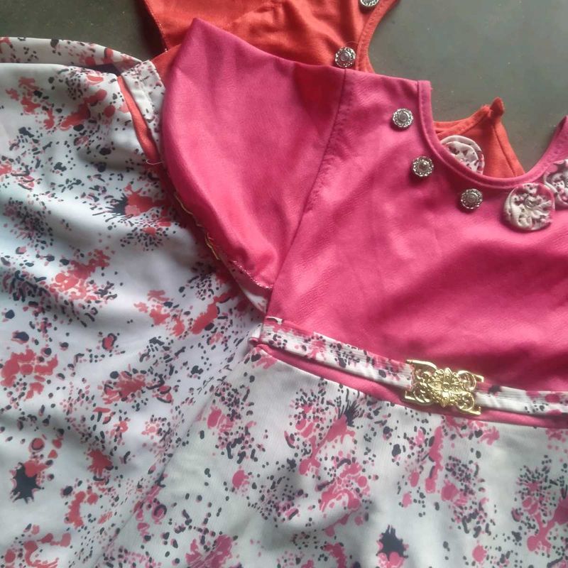 Combo Set Girls Western Dress