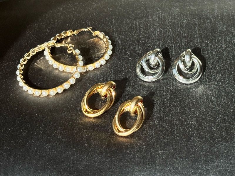 Stylish Earrings - 3 pairs