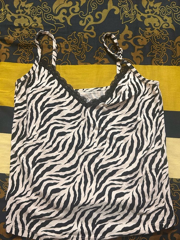 Zebra Print Camisole Top
