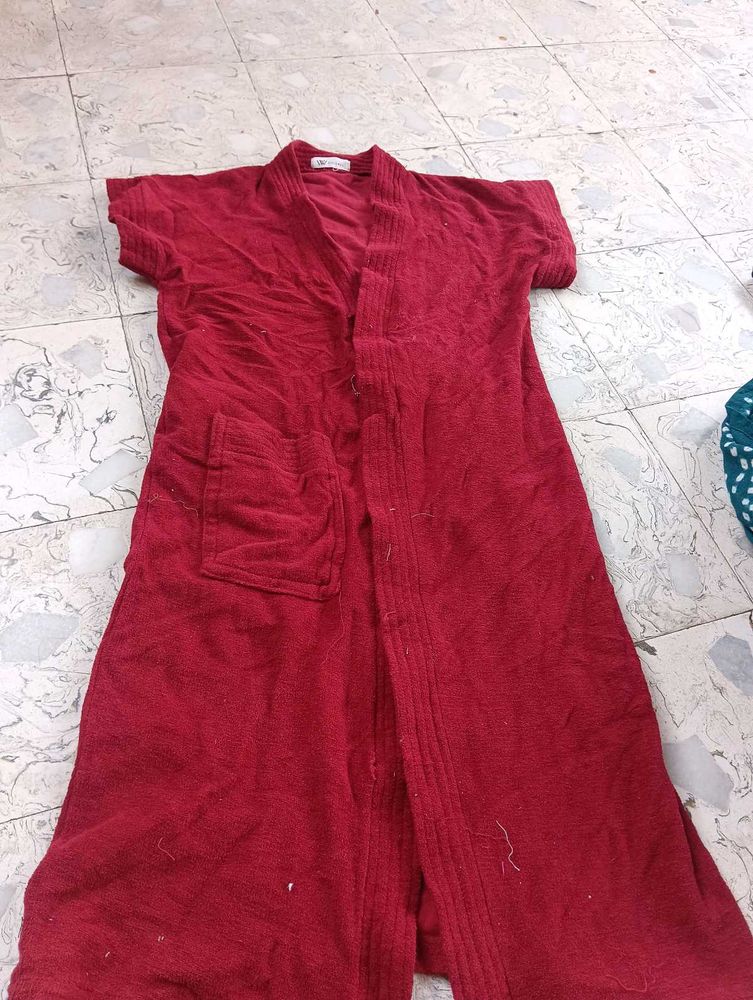 Cozy Red Bathrobe