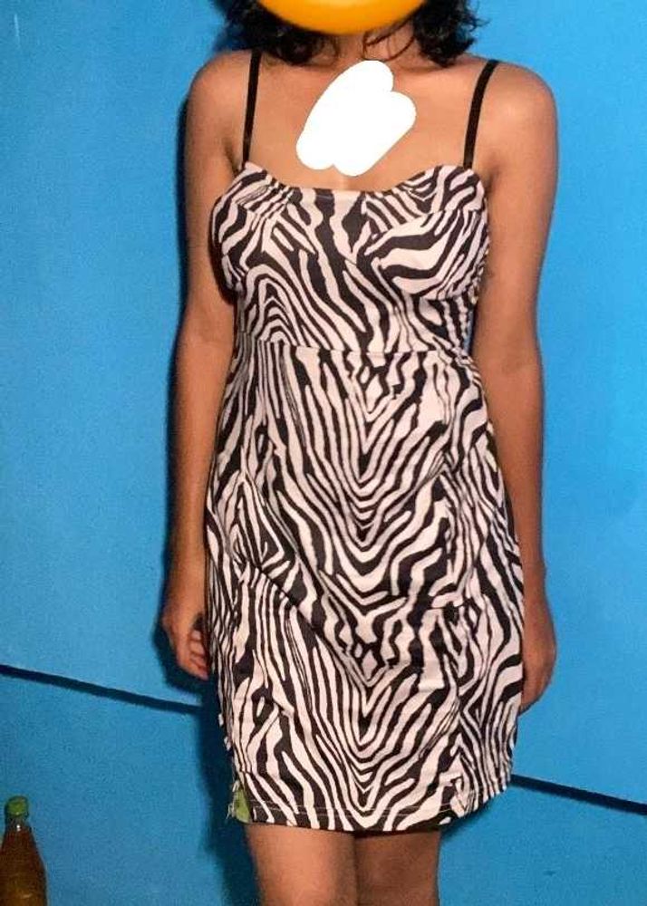 Zebra Print Mini Dress