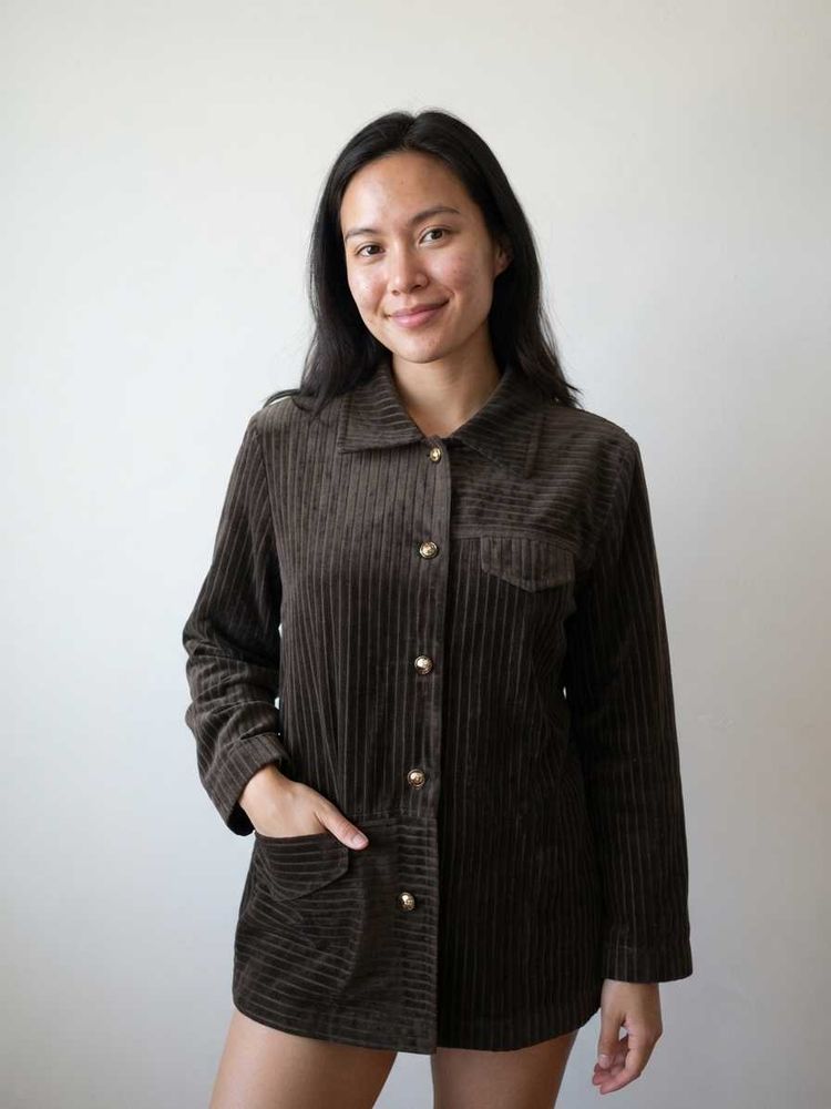 Made In Japan Brown Corduroy Button-Up Shirt