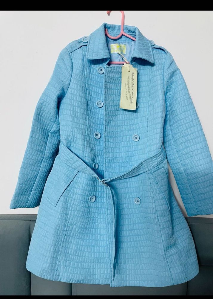Baby Blue Trench Coat