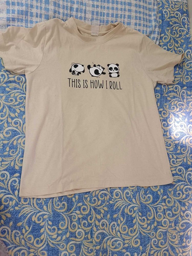 Cute Panda "This Is How I Roll" T-Shirt